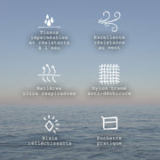 Manteau coupe-vent mauve à capuchon, bébé || Purple wind resistant hooded coat, baby