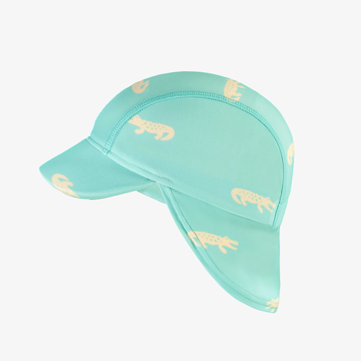 Casquette de bain turquoise à motifs de crocodiles, bébé