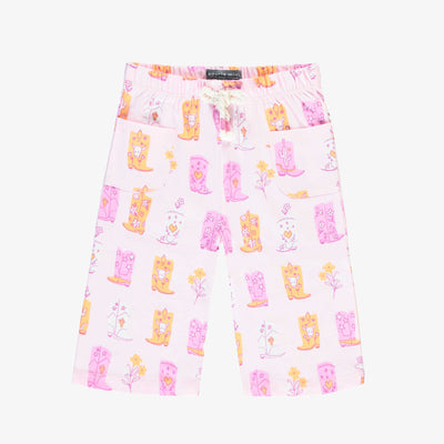 Pantalon rose à motifs bottes de cowboy, bébé 
