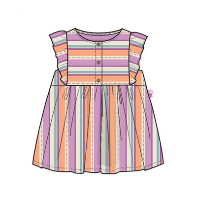 Robe à rayures colorées, bébé 