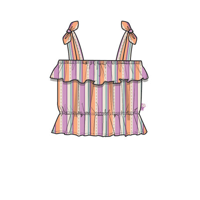 Camisole à rayures colorées, enfant
