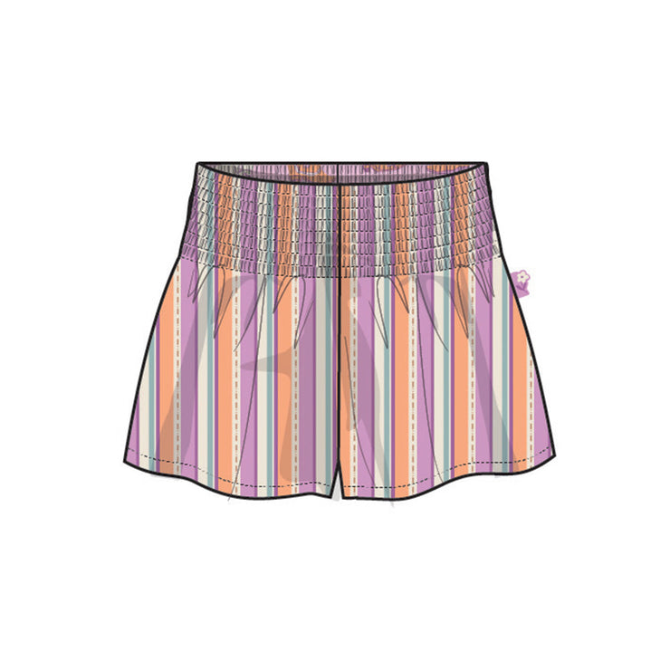 Short à rayures colorées, enfant