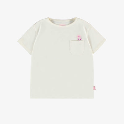 T-shirt crème avec illustration au dos, enfant
