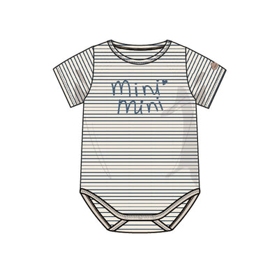 Cache-couche bleu et crème à rayures, naissance 