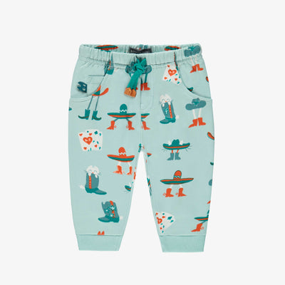 Pantalon turquoise à motifs western, bébé  