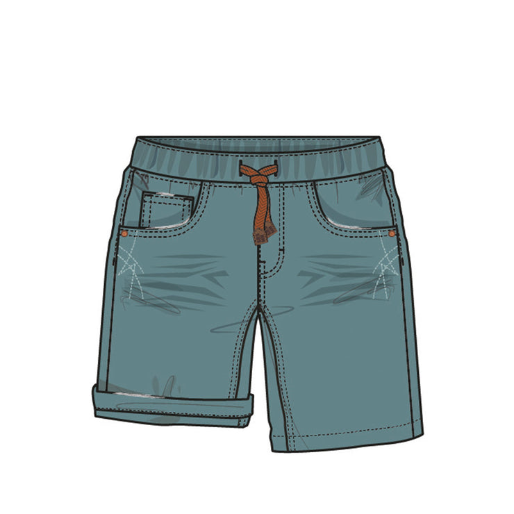 Bermuda turquoise en denim, enfant
