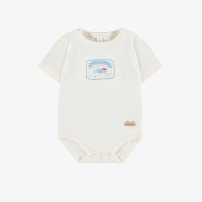 Cache-couche crème avec illustration, naissance