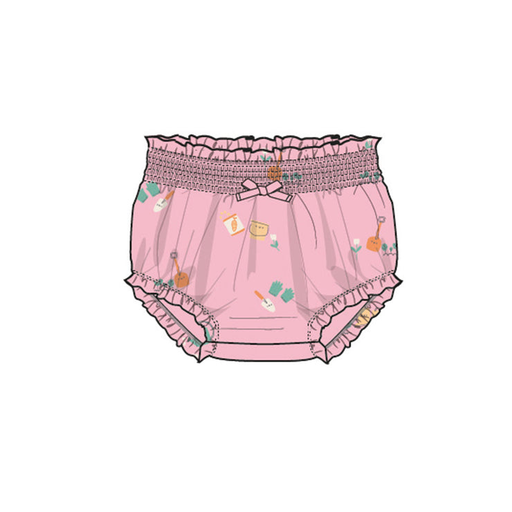 Short bouffant rose à motifs, naissance 