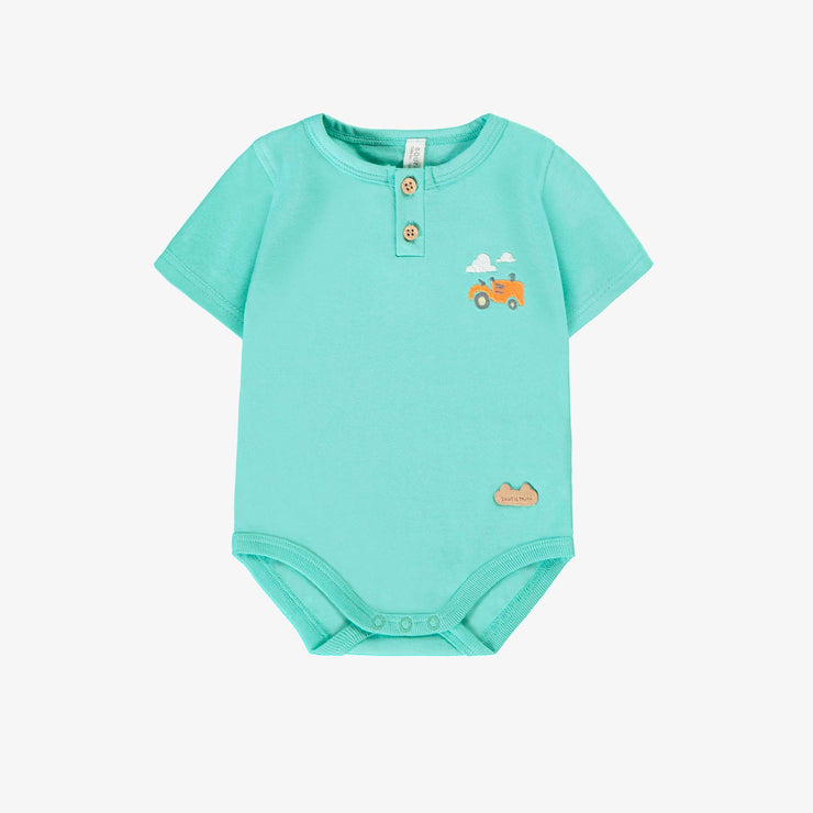 Cache-couche vert avec illustration, naissance  