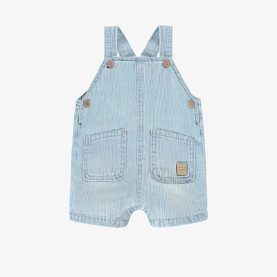 Salopette en denim bleu pâle à rayures, naissance 