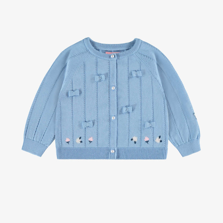 Cardigan bleu en tricot, bébé 