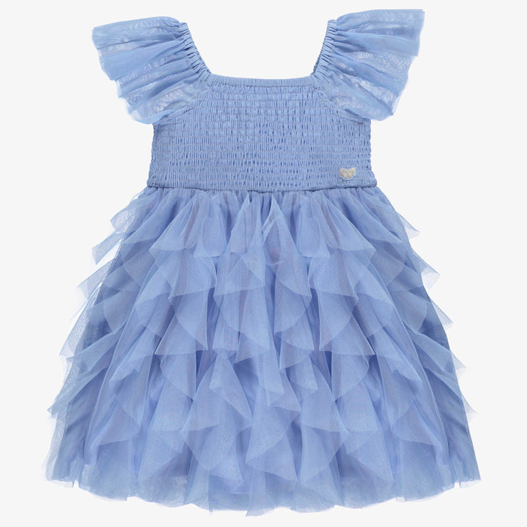 Robe bleue en tulle souple, enfant  