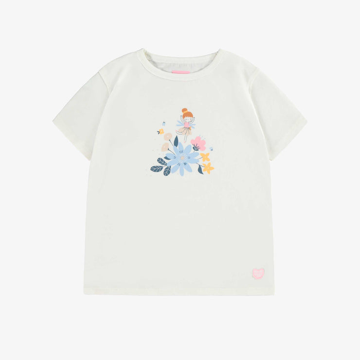T-shirt blanc avec illustration, enfant 