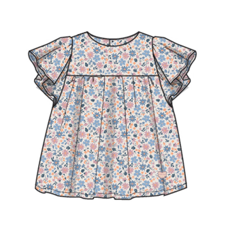 Robe blanche à motif floral, bébé 