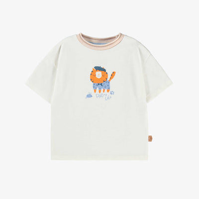 T-shirt blanc avec illustration de tigre, bébé