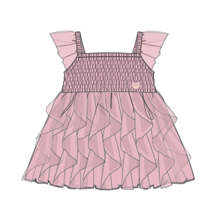 Robe rose en tulle souple, bébé