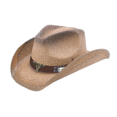 Chapeau fedora en paille, enfant