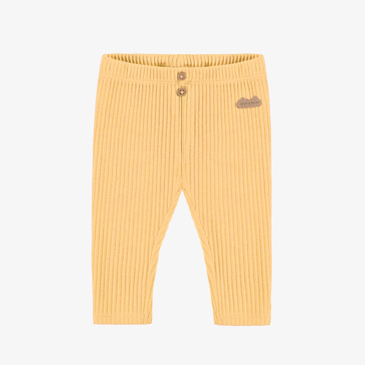 Legging jaune en tricot côtelé longueur ¾, naissance  