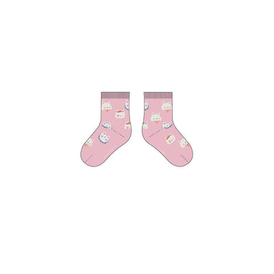 Chaussettes roses à motifs de chats, bébé