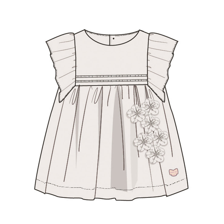 Robe blanche en coton et lin, bébé