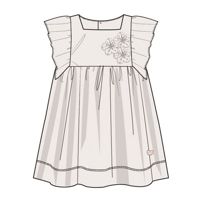 Robe blanche en coton et lin, bébé