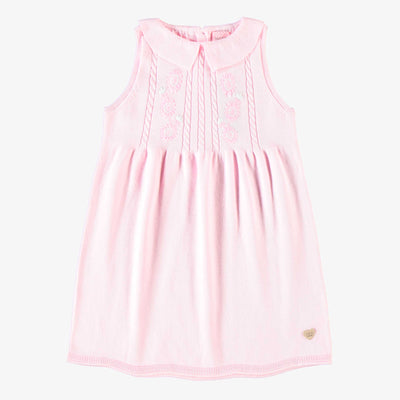 Robe rose en tricot, enfant