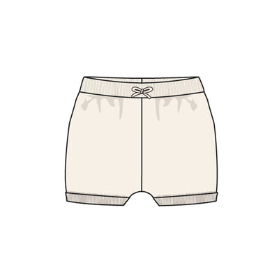 Short crème en tricot, naissance