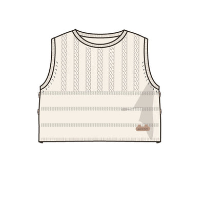 Débardeur crème en tricot, naissance