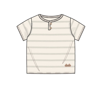 T-shirt crème en tricot avec rayures, naissance