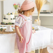 T shirt à manches courtes de coupe décontractée rose à motif de voiliers, bébé || Pink short sleeves relaxed fit t-shirt with sailboat print, baby