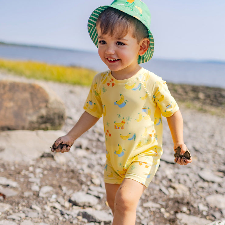 Maillot de bain une pièce jaune à motif de bananes, bébé