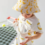 Détails du t-shirt crème à motifs de bananes, bébé