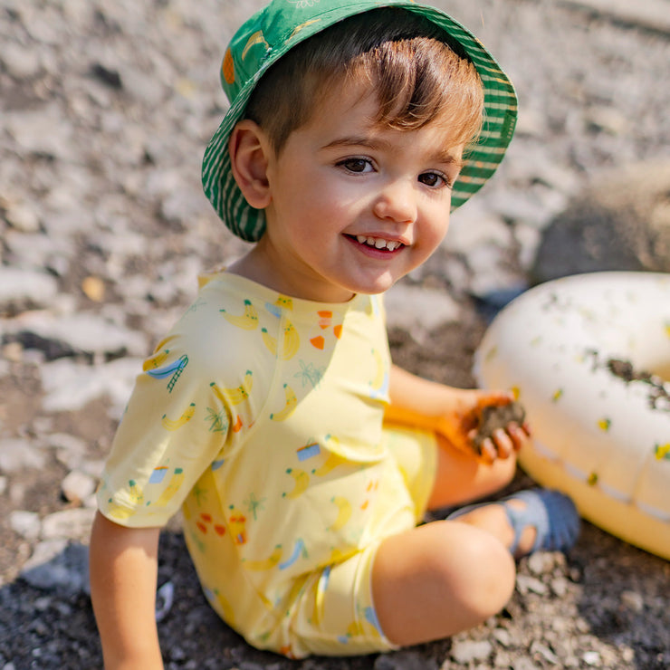Maillot de bain une pièce jaune à motif de bananes, bébé
