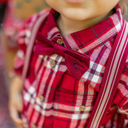 Chemise rouge à carreaux, bébé