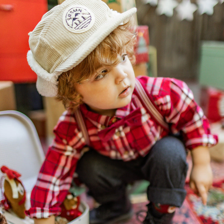 Chemise rouge à carreaux, bébé
