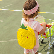 Sac à dos ananas jaune en faux cuir, enfant