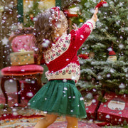 Jupe verte à paillettes, bébé