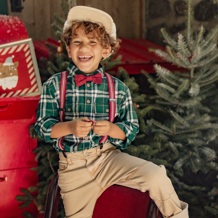 Jean beige coupe régulière, enfant