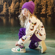 Chandail crème à motifs de canards en coton français, enfant || Cream sweater with duck print in French terry, child