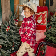 Jean beige coupe régulière, enfant