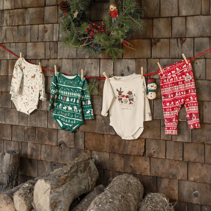 Cache-couche crème en jersey extensible avec illustration des fêtes, bébé