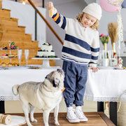 Tuque de maille crème, enfant || Cream knitted toque, child
