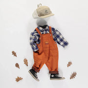 T-shirt bleu à rayures avec col henley en jersey, bébé || Blue striped t-shirt with henley collar in jersey, baby