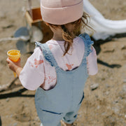 T-shirt manches courtes coupe décontractée rose pâle avec écrevisses, bébé || Light pink short sleeves relaxed fit t-shirt with crayfish, baby