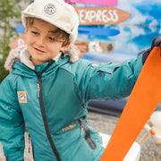 Casquette crème en velours côtelé, enfant