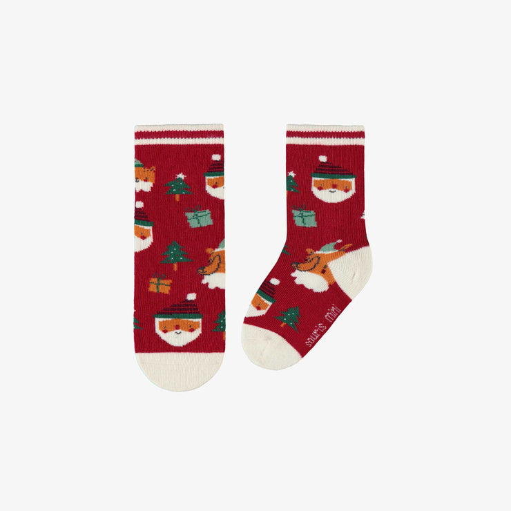 Chaussettes rouge à motifs festifs, bébé - Souris Mini