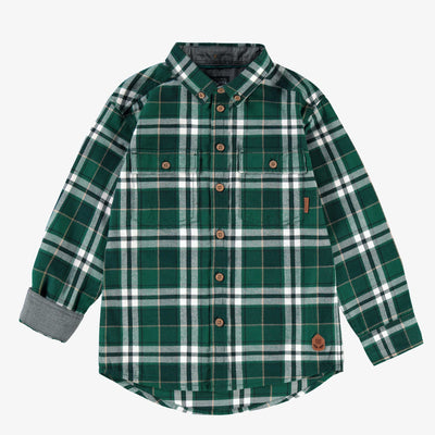 Chemise verte à carreaux, enfant - Souris Mini