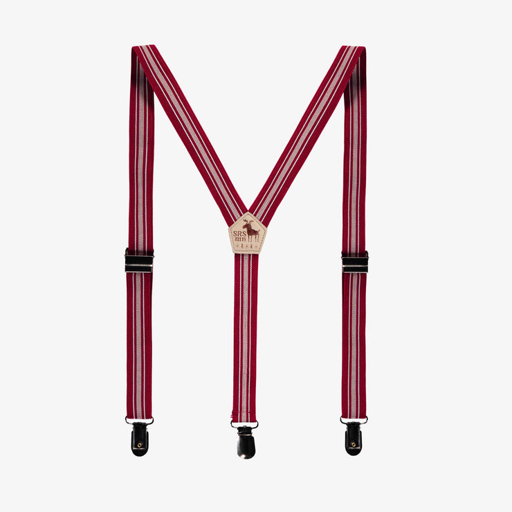 Dos des bretelles rouge à rayures, enfant