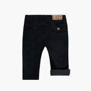 Pantalon noir de coupe régulière en velours, bébé