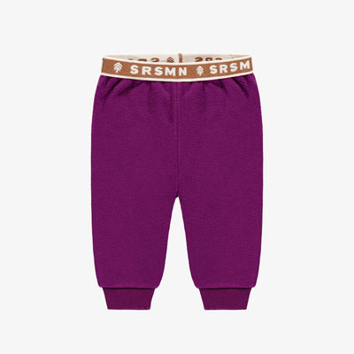 Pantalon en polar mauve, bébé || Purple pants in fleece, baby